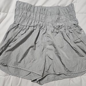 FP Movement by Free People Light Gray High-Waist Athletic Shorts